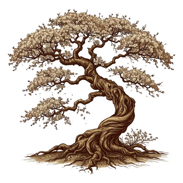 12 Cherry Blossom Tree of Life Clipart PNG - Vintage Style (Digital Download - Commercial Use) — image 11