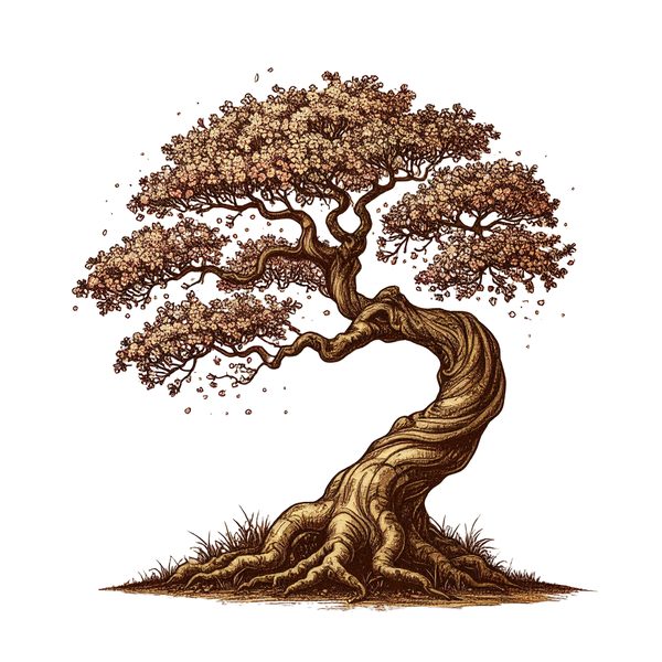 12 Cherry Blossom Tree of Life Clipart PNG - Vintage Style (Digital Download - Commercial Use) — image 12