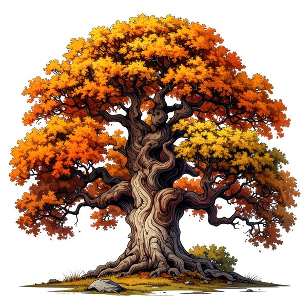 12 Autumn Oak Tree of Life Clipart PNG - Watercolor Style (Digital Download - Commercial Use) — image 10