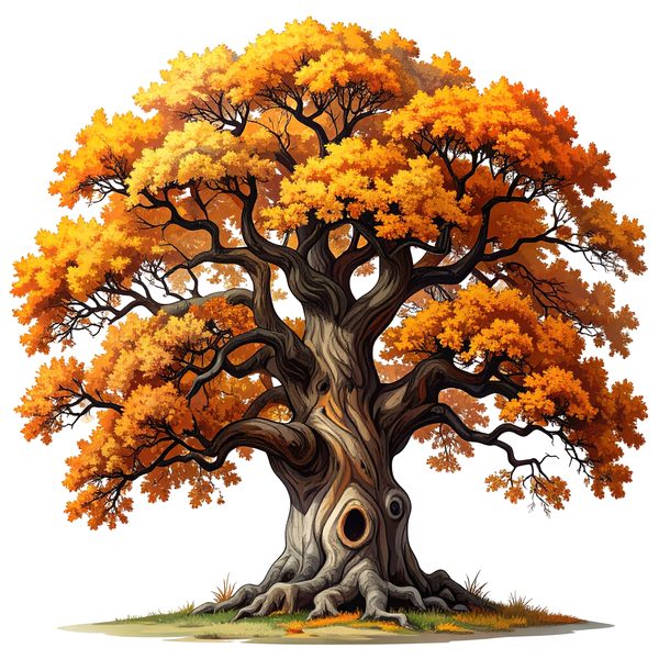 12 Autumn Oak Tree of Life Clipart PNG - Watercolor Style (Digital Download - Commercial Use) — image 11