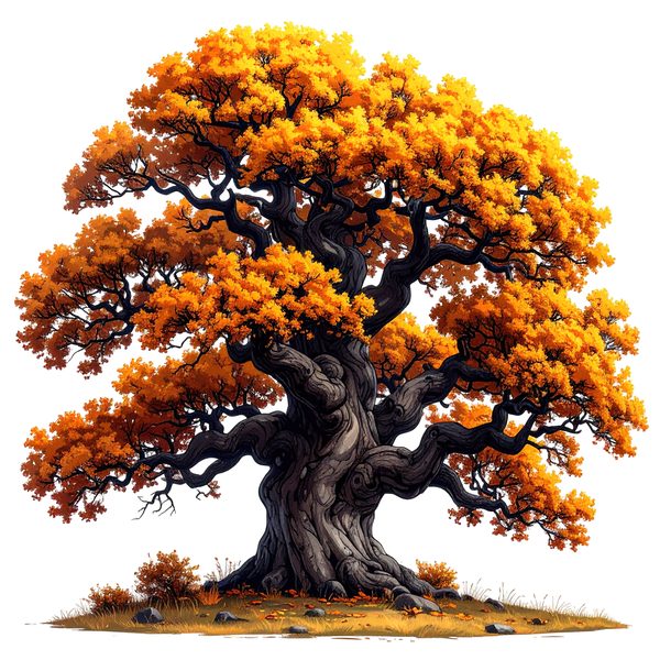 12 Autumn Oak Tree of Life Clipart PNG - Watercolor Style (Digital Download - Commercial Use) — image 12