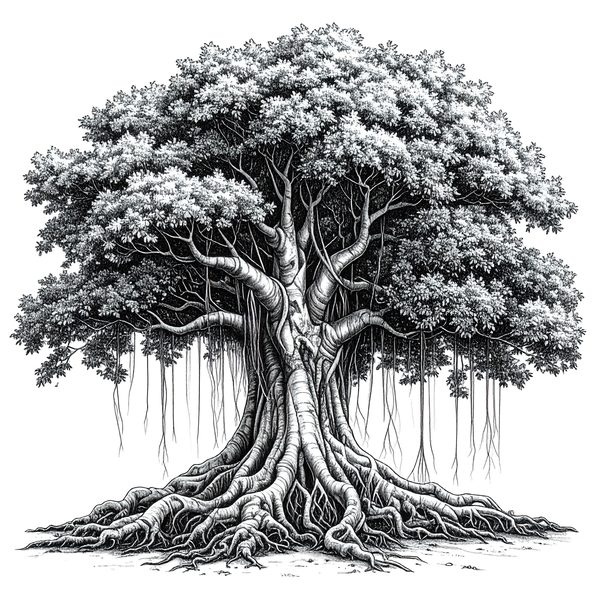 12 Banyan Tree of Life Clipart PNG - Sketch Style (Digital Download - Commercial Use) — image 11