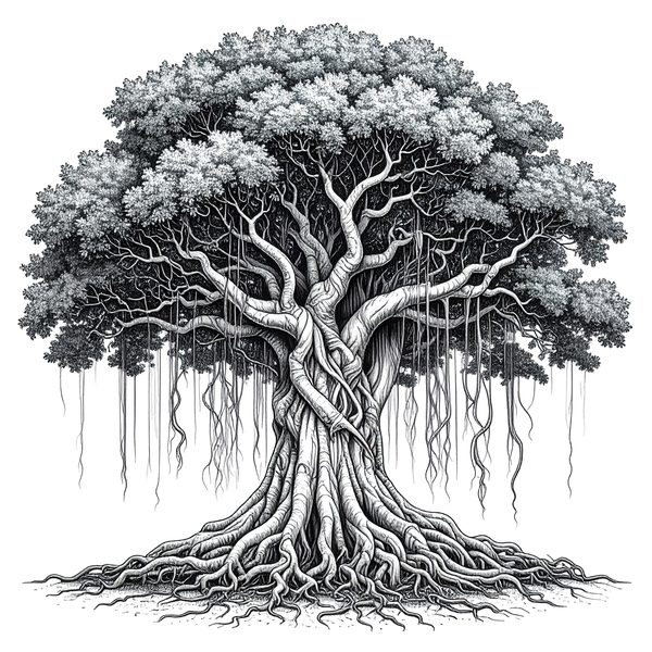 12 Banyan Tree of Life Clipart PNG - Sketch Style (Digital Download - Commercial Use) — image 17