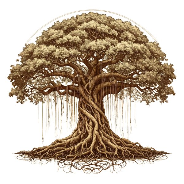 12 Banyan Tree of Life Clipart PNG - Vintage Sketch Style (Digital Download - Commercial Use) — image 2