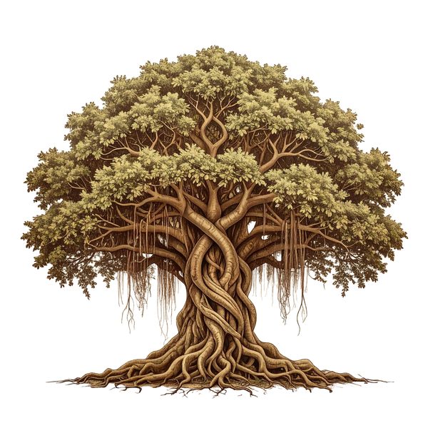 12 Banyan Tree of Life Clipart PNG - Vintage Sketch Style (Digital Download - Commercial Use) — image 3