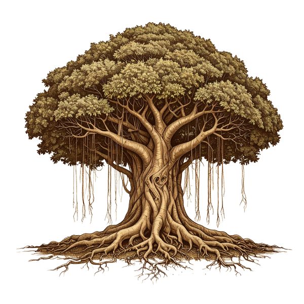 12 Banyan Tree of Life Clipart PNG - Vintage Sketch Style (Digital Download - Commercial Use) — image 4
