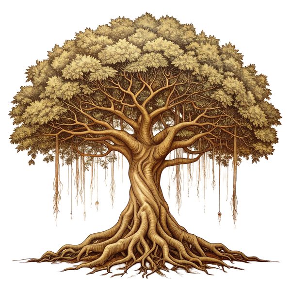 12 Banyan Tree of Life Clipart PNG - Vintage Sketch Style (Digital Download - Commercial Use) — image 6