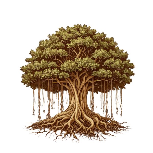 12 Banyan Tree of Life Clipart PNG - Vintage Sketch Style (Digital Download - Commercial Use) — image 9