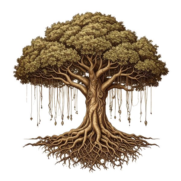 12 Banyan Tree of Life Clipart PNG - Vintage Sketch Style (Digital Download - Commercial Use) — image 10