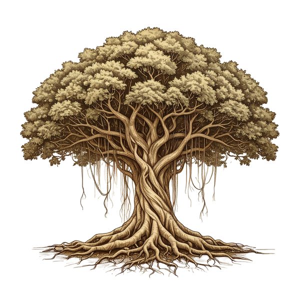 12 Banyan Tree of Life Clipart PNG - Vintage Sketch Style (Digital Download - Commercial Use) — image 11
