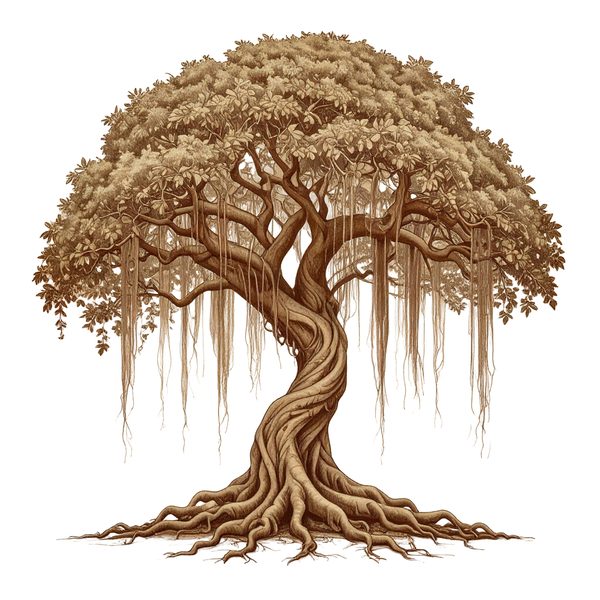 12 Banyan Tree of Life Clipart PNG - Vintage Sketch Style (Digital Download - Commercial Use) — image 12