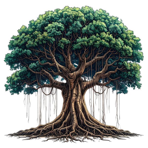 12 Banyan Tree of Life Clipart PNG - Watercolor Style (Digital Download - Commercial Use) — image 1