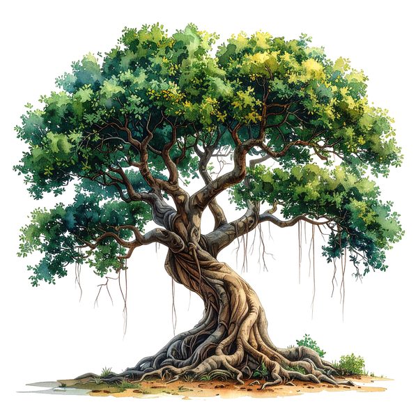 12 Banyan Tree of Life Clipart PNG - Watercolor Style (Digital Download - Commercial Use) — image 2