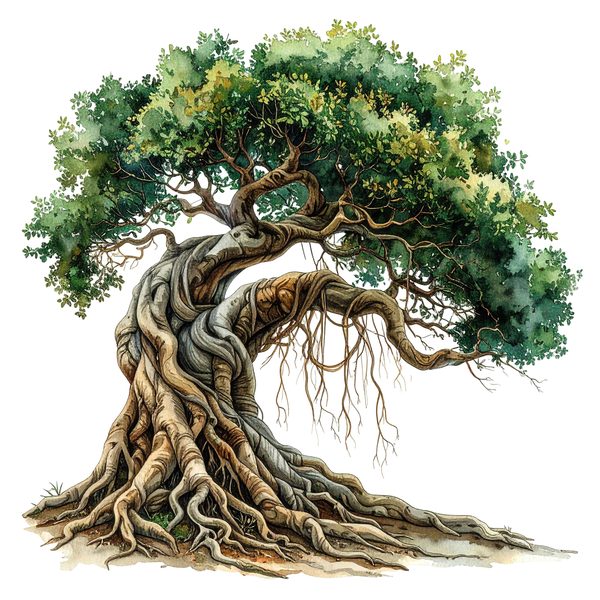 12 Banyan Tree of Life Clipart PNG - Watercolor Style (Digital Download - Commercial Use) — image 6