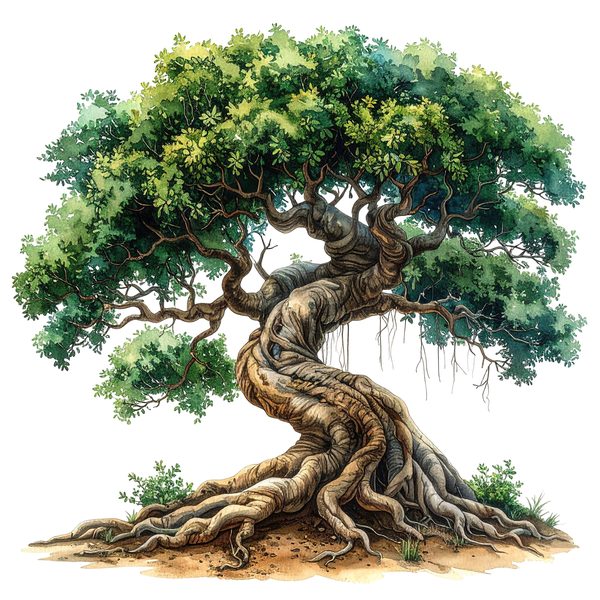 12 Banyan Tree of Life Clipart PNG - Watercolor Style (Digital Download - Commercial Use) — image 11