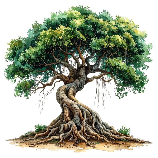 12 Banyan Tree of Life Clipart PNG - Watercolor Style (Digital Download - Commercial Use) — image 12