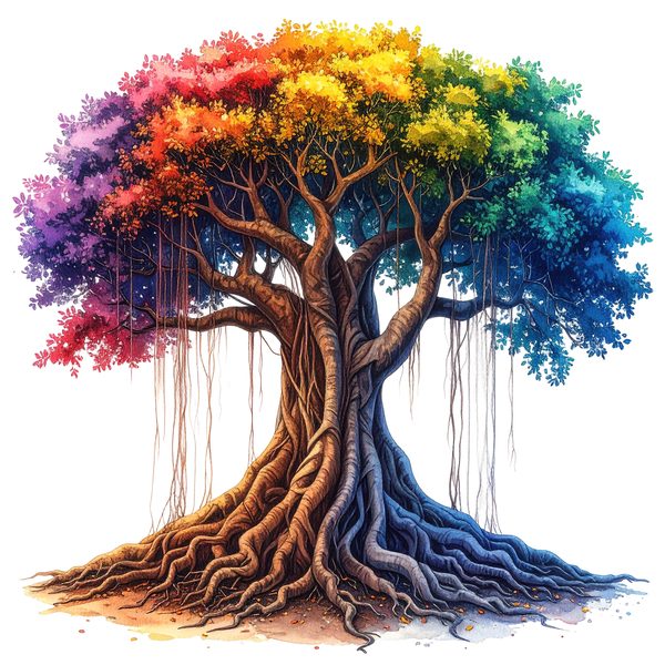 12 Colorful Banyan Tree of Life Clipart PNG - Watercolor Style (Digital Download - Commercial Use) — image 3