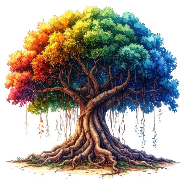 12 Colorful Banyan Tree of Life Clipart PNG - Watercolor Style (Digital Download - Commercial Use) — image 8