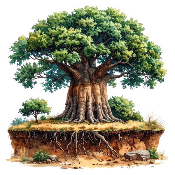 12 Baobab Tree of Life Clipart PNG - Watercolor Style (Digital Download - Commercial Use) — image 6