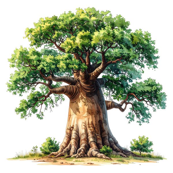 12 Baobab Tree of Life Clipart PNG - Watercolor Style (Digital Download - Commercial Use) — image 8