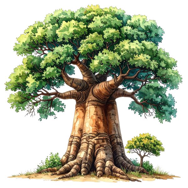 12 Baobab Tree of Life Clipart PNG - Watercolor Style (Digital Download - Commercial Use) — image 9