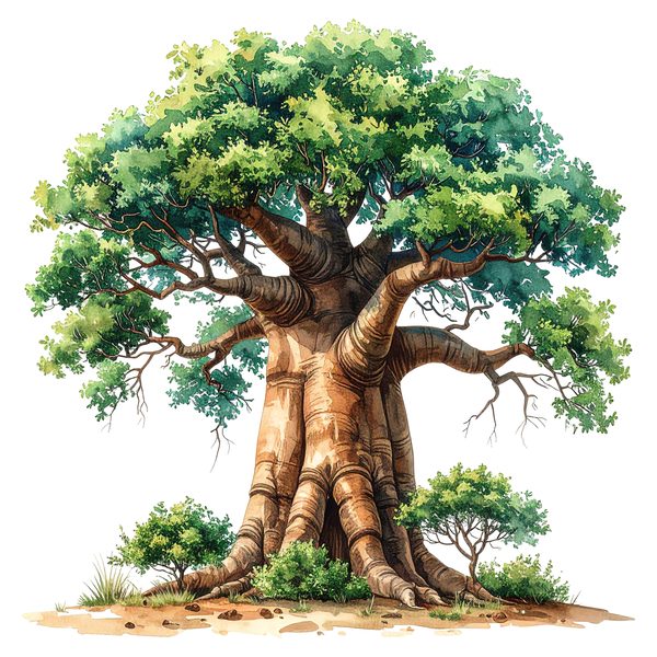 12 Baobab Tree of Life Clipart PNG - Watercolor Style (Digital Download - Commercial Use) — image 11