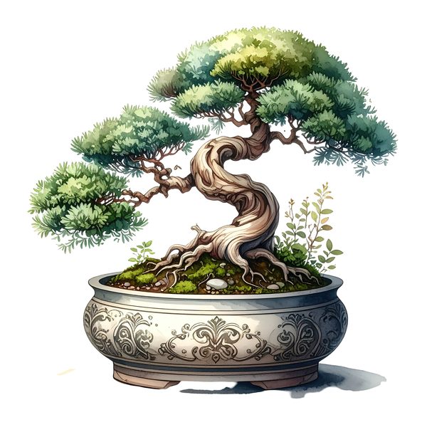 12 Bonsai Tree of Life Clipart PNG - Watercolor Style (Digital Download - Commercial Use) — image 12