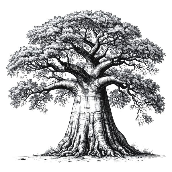 16 Baobab Tree of Life Clipart PNG - Sketch Style (Digital Download - Commercial Use) — image 4