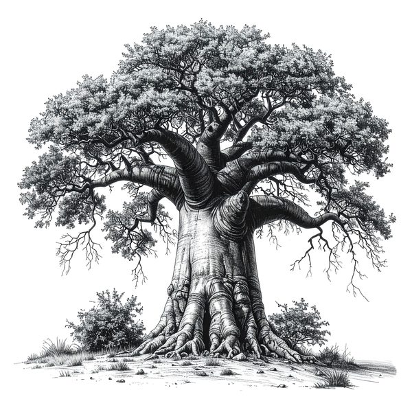 16 Baobab Tree of Life Clipart PNG - Sketch Style (Digital Download - Commercial Use) — image 5