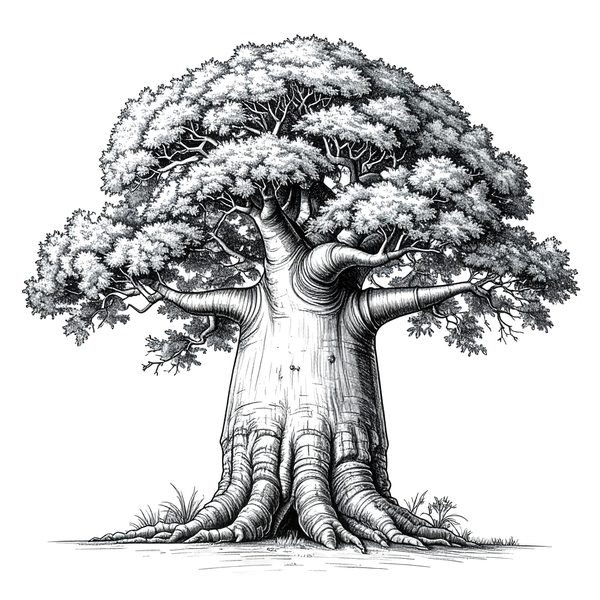 16 Baobab Tree of Life Clipart PNG - Sketch Style (Digital Download - Commercial Use) — image 7