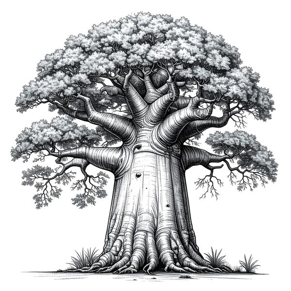 16 Baobab Tree of Life Clipart PNG - Sketch Style (Digital Download - Commercial Use) — image 8