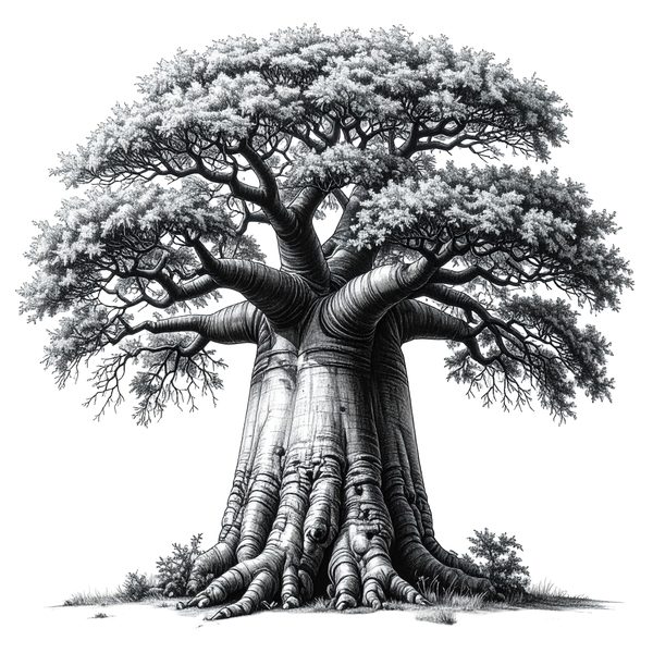 16 Baobab Tree of Life Clipart PNG - Sketch Style (Digital Download - Commercial Use) — image 10