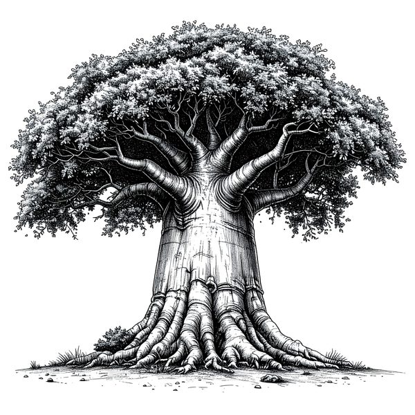 16 Baobab Tree of Life Clipart PNG - Sketch Style (Digital Download - Commercial Use) — image 11