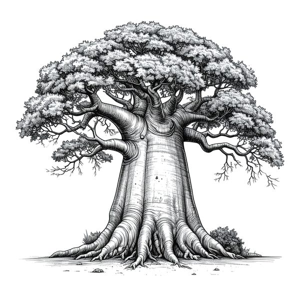16 Baobab Tree of Life Clipart PNG - Sketch Style (Digital Download - Commercial Use) — image 12