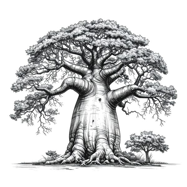 16 Baobab Tree of Life Clipart PNG - Sketch Style (Digital Download - Commercial Use) — image 13