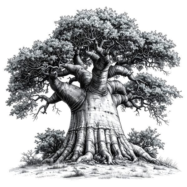 16 Baobab Tree of Life Clipart PNG - Sketch Style (Digital Download - Commercial Use) — image 15