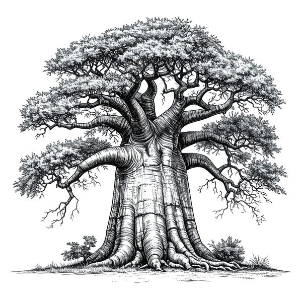 16 Baobab Tree of Life Clipart PNG - Sketch Style (Digital Download - Commercial Use) — image 16