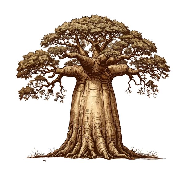 12 Baobab Tree of Life Clipart PNG - Vintage Sketch Style (Digital Download - Commercial Use) — image 3
