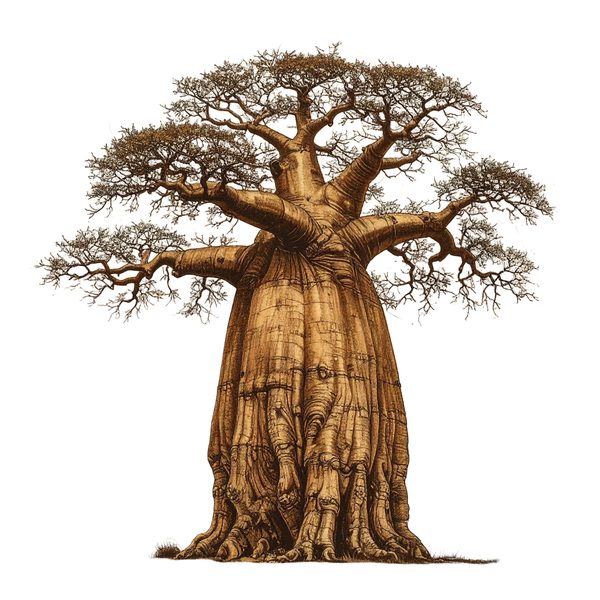 12 Baobab Tree of Life Clipart PNG - Vintage Sketch Style (Digital Download - Commercial Use) — image 5