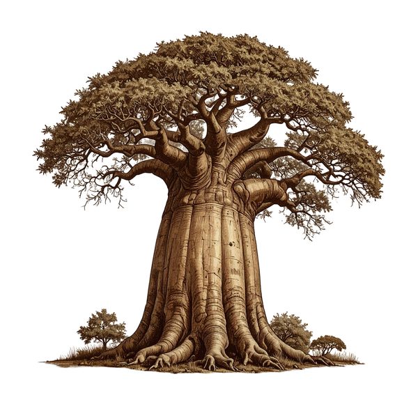 12 Baobab Tree of Life Clipart PNG - Vintage Sketch Style (Digital Download - Commercial Use) — image 7
