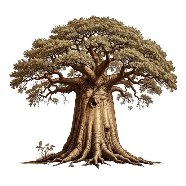 12 Baobab Tree of Life Clipart PNG - Vintage Sketch Style (Digital Download - Commercial Use) — image 8
