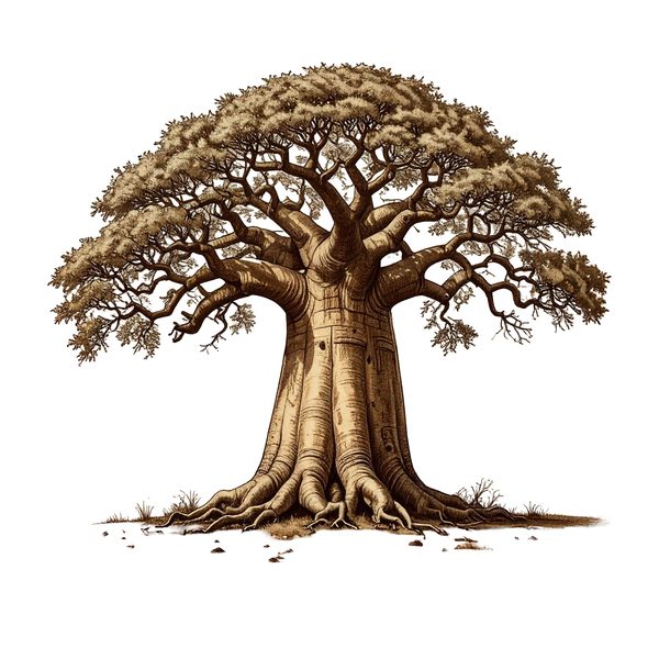 12 Baobab Tree of Life Clipart PNG - Vintage Sketch Style (Digital Download - Commercial Use) — image 9
