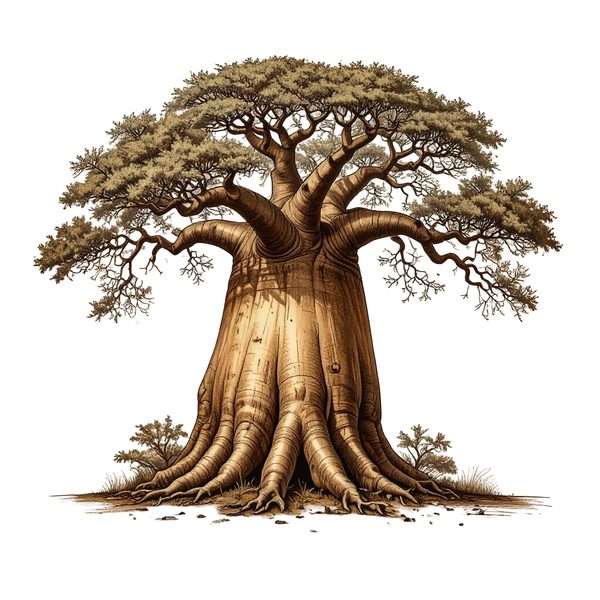 12 Baobab Tree of Life Clipart PNG - Vintage Sketch Style (Digital Download - Commercial Use) — image 12