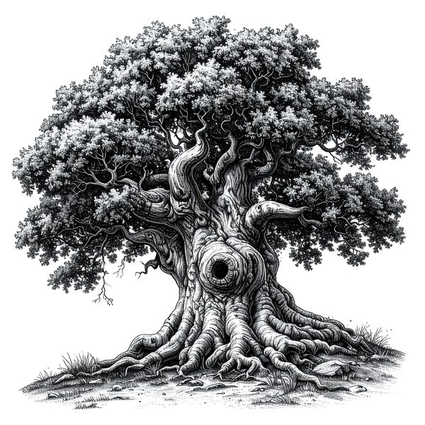 12 Oak Tree of Life Clipart  PNG – Sketch Line Art (Digital Download) — image 2