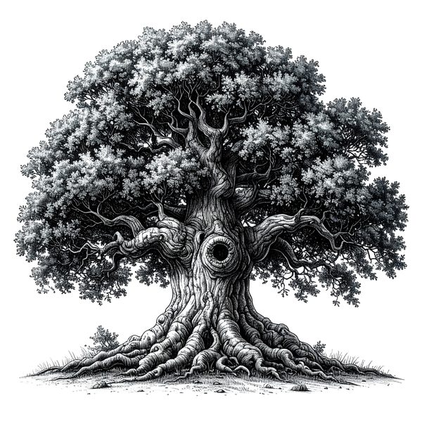 12 Oak Tree of Life Clipart  PNG – Sketch Line Art (Digital Download) — image 4