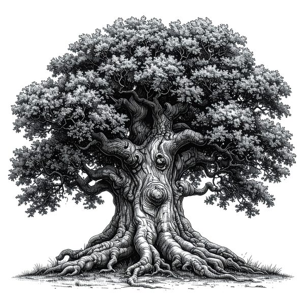 12 Oak Tree of Life Clipart  PNG – Sketch Line Art (Digital Download) — image 5