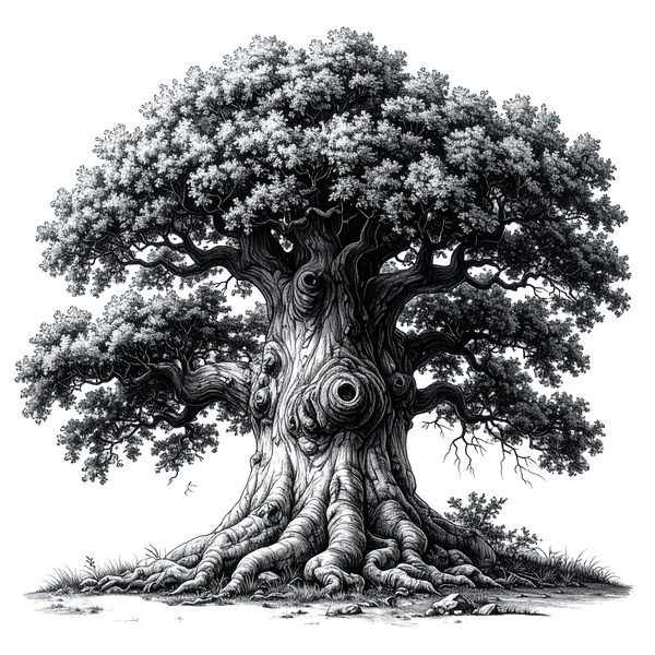 12 Oak Tree of Life Clipart  PNG – Sketch Line Art (Digital Download) — image 8