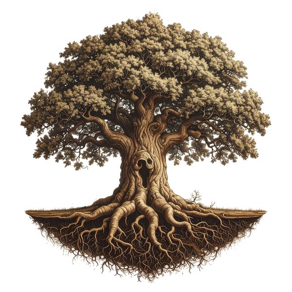 12 Oak Tree of Life Clipart PNG - Vintage Sketch Style (Digital Download - Commercial Use) — image 5