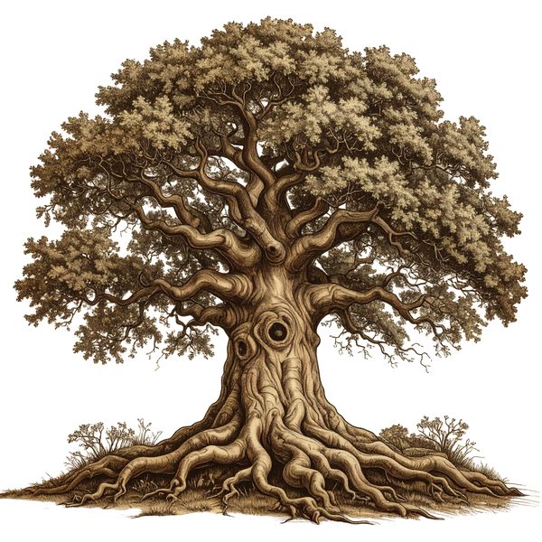 12 Oak Tree of Life Clipart PNG - Vintage Sketch Style (Digital Download - Commercial Use) — image 8