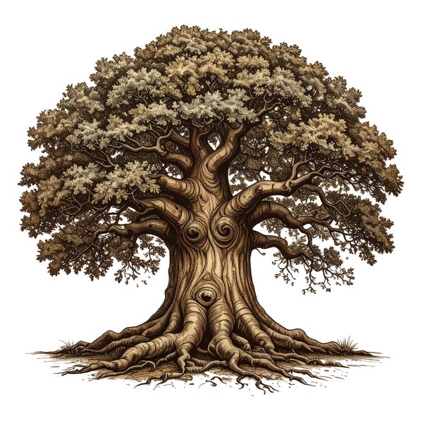 12 Oak Tree of Life Clipart PNG - Vintage Sketch Style (Digital Download - Commercial Use) — image 10
